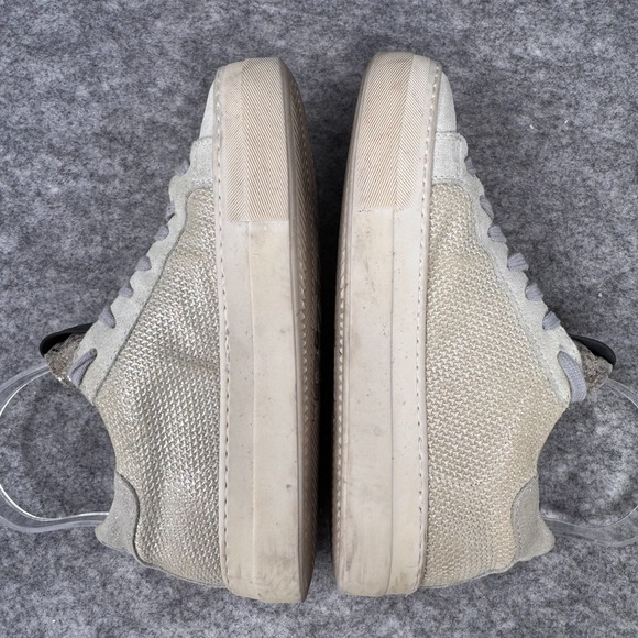 P448 Thea Fujy Platform Sneakers‎ Womens EU 35 Beige Suede Low Top Lace Up Shoes - Picture 6 of 10